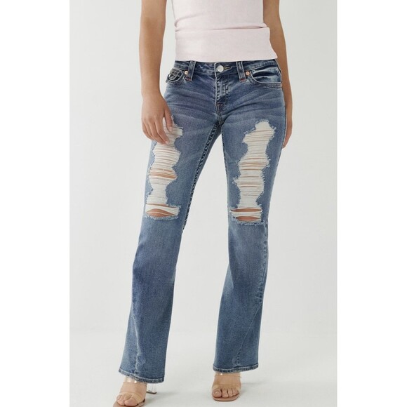 True Religion Denim - *SOLD OUT* TRUE RELIGION Joey Low Rise Flare Distressed Jeans‎ Women's 31